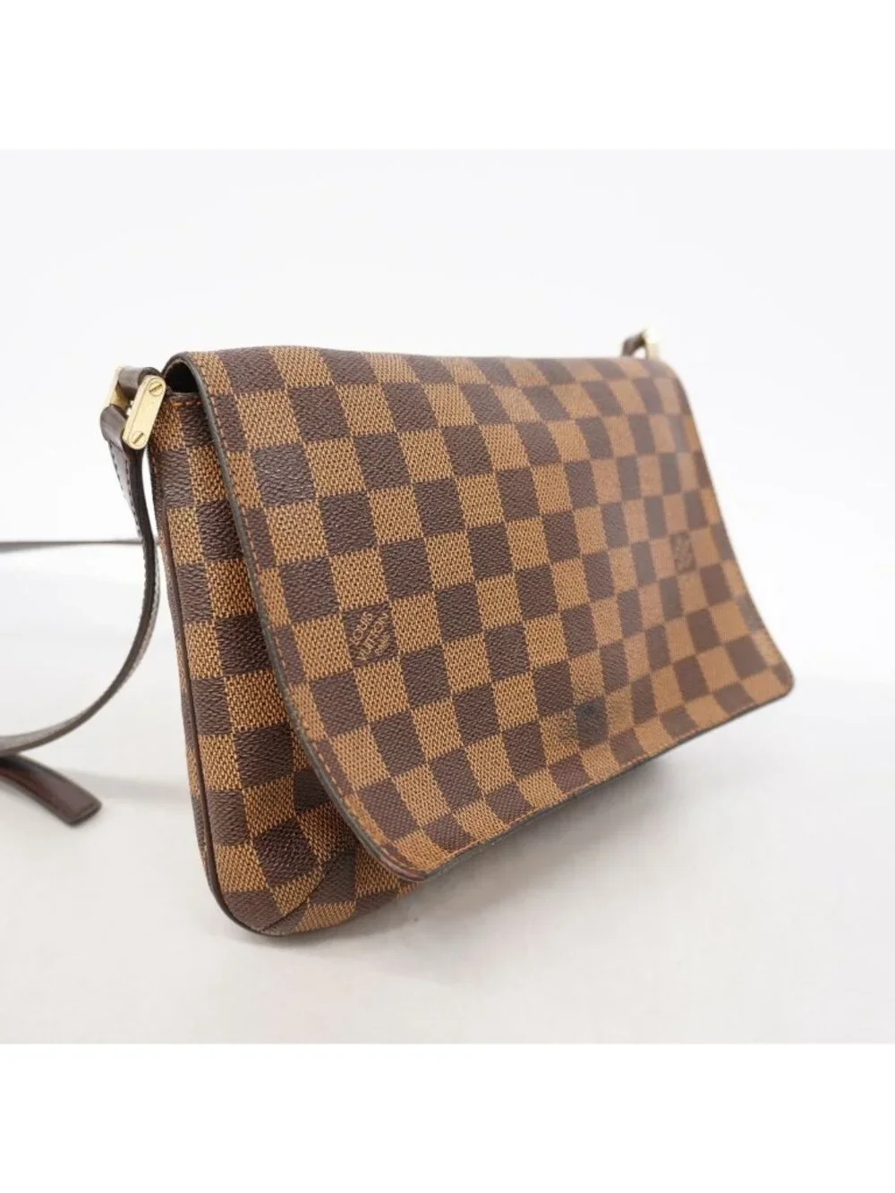 Louis Vuitton Shoulder Bag Damier Musette Tango Long Strap Ebene